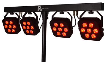 Stage Lighting LED Par Bar Set with Stand, Remote, Foot Controller & Cases